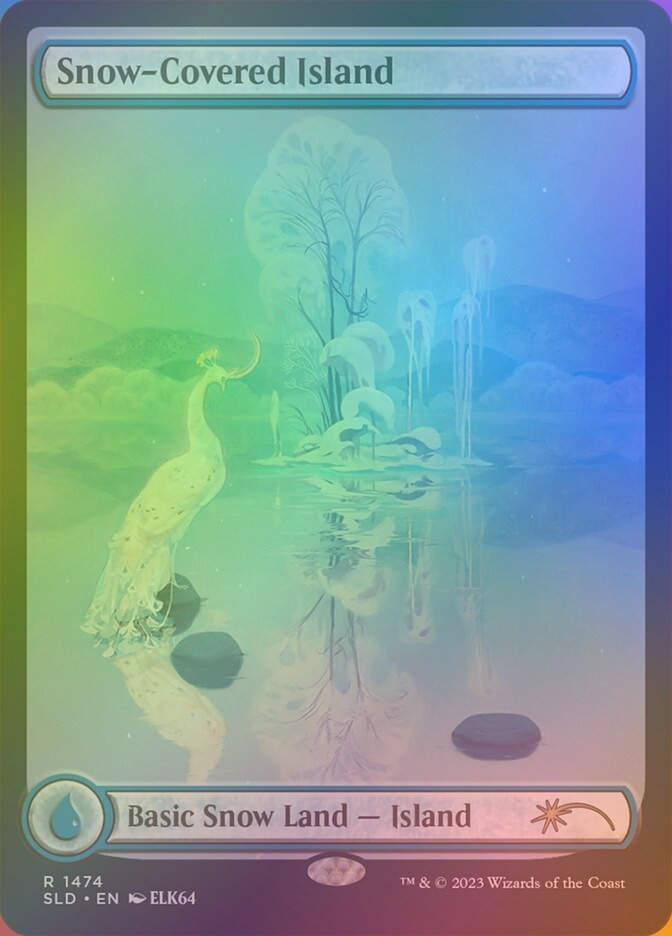 Snow-Covered Island (SLD) (1474★) / Rainbow Foil