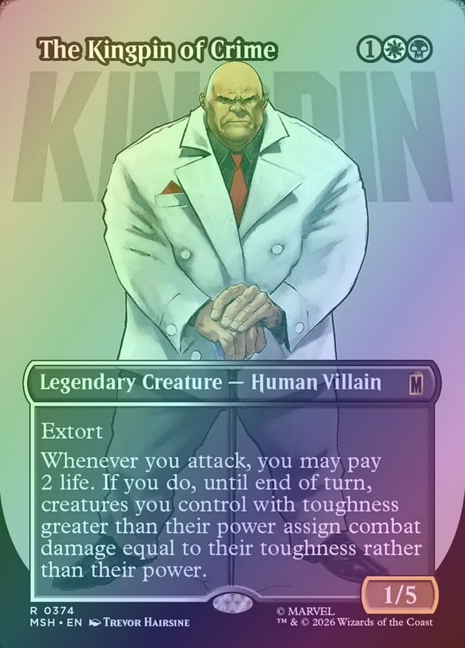 The Kingpin of Crime (MSH) (374) / Borderless / Foil