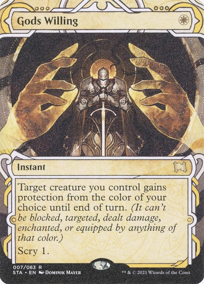 Gods Willing (STA) (7) / Borderless / Showcase / Foil Etched