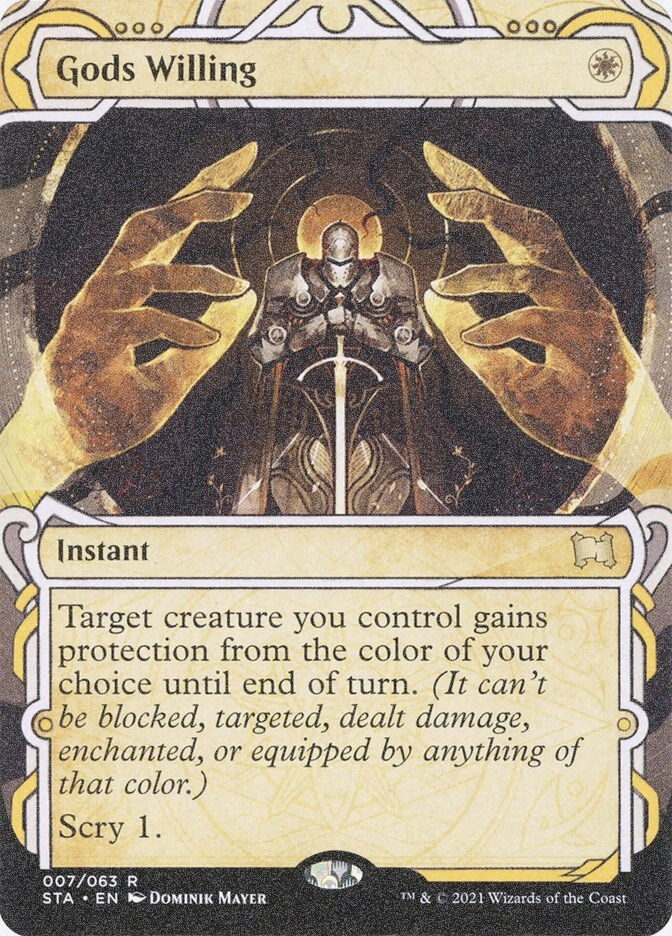 Gods Willing (STA) (7) / Borderless / Showcase / Foil Etched