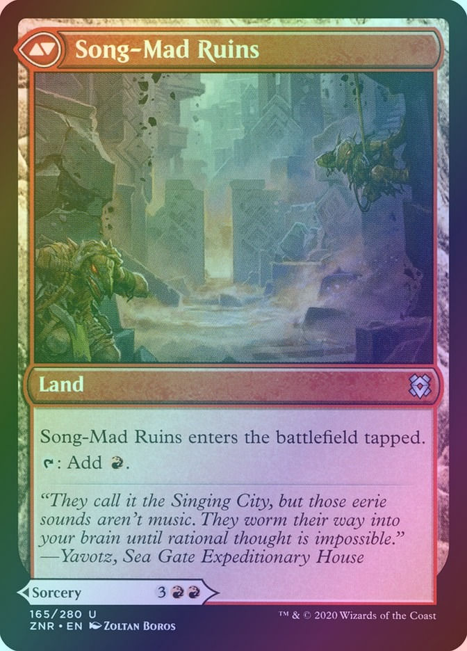 Song-Mad Treachery // Song-Mad Ruins (ZNR) (165) / Foil — cara 2 de 2