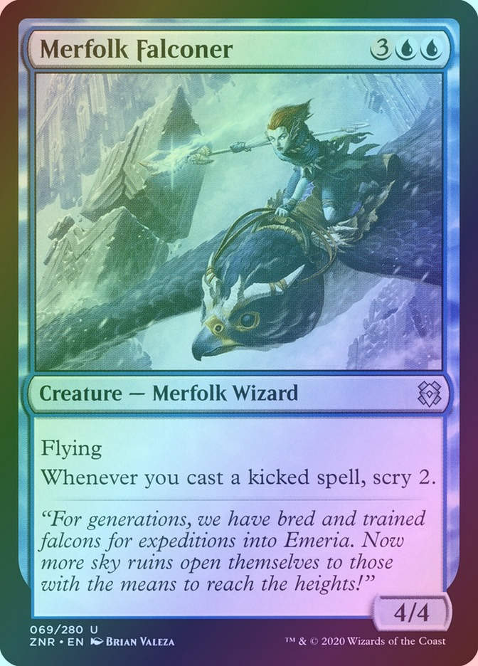 Merfolk Falconer (ZNR) (69) / Foil