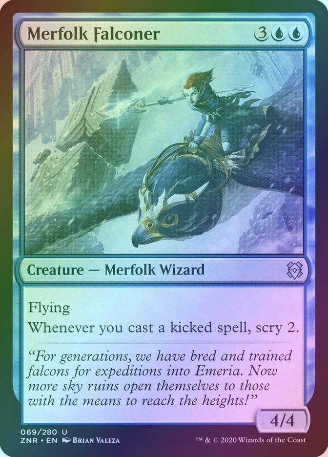 Merfolk Falconer (ZNR) (69) / Foil
