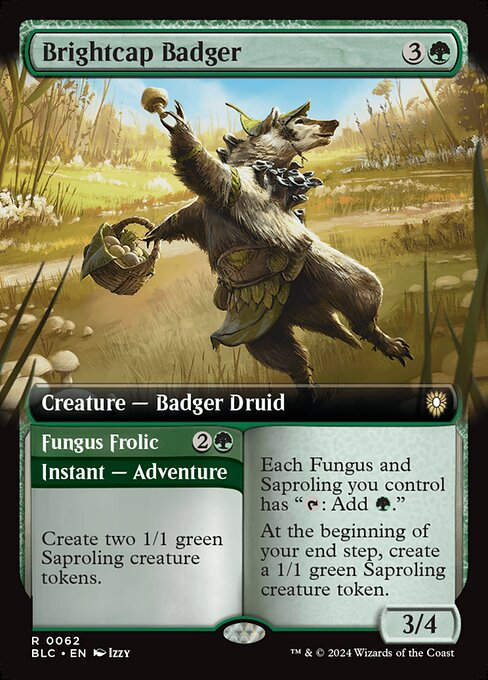 Brightcap Badger // Fungal Escapade (blc) (62) / Extended Art