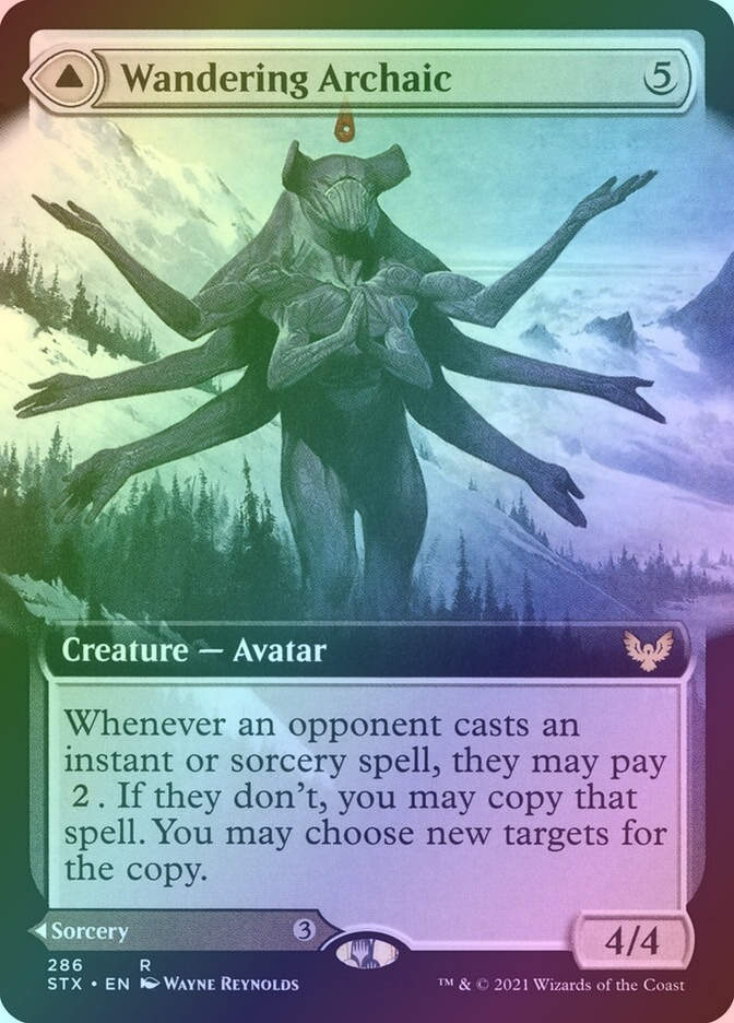 Wandering Archaic // Explore the Vastlands (STX) (286) / Extended Art / Foil