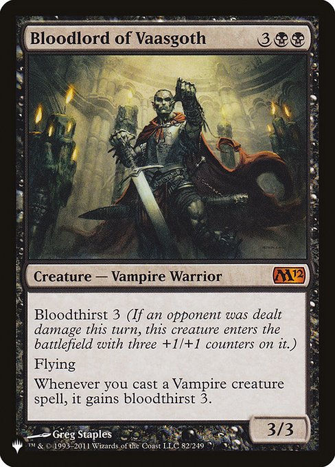 Bloodlord of Vaasgoth (PLST) (M12-82)
