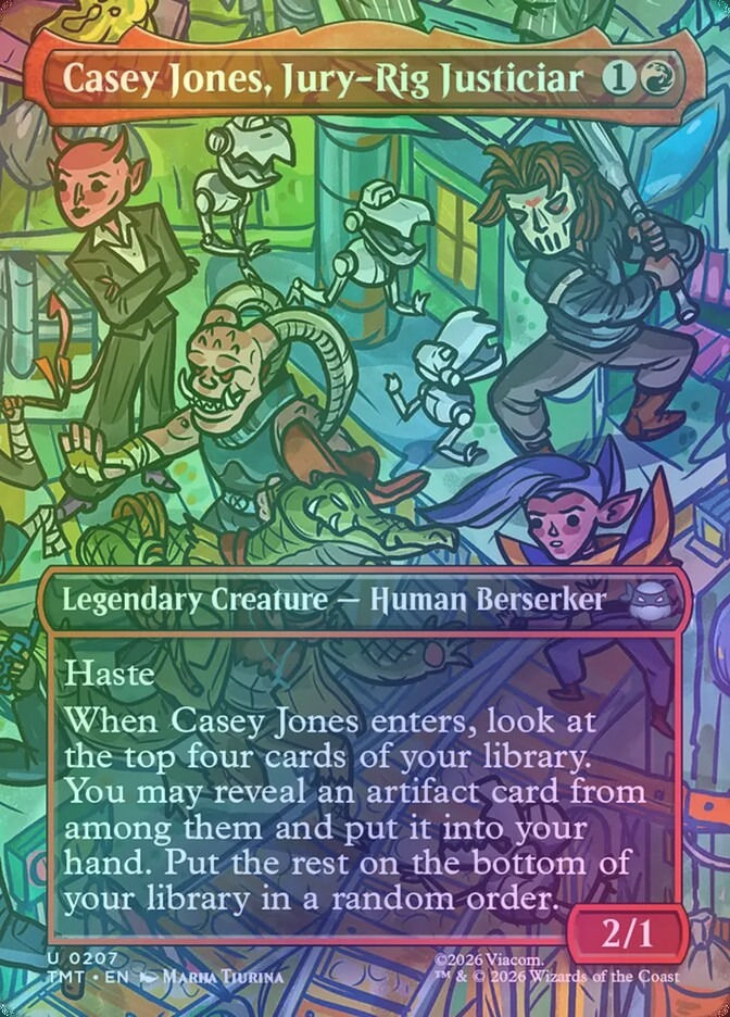 Casey Jones, Jury-Rig Justiciar (TMT) (207) / Borderless / Foil