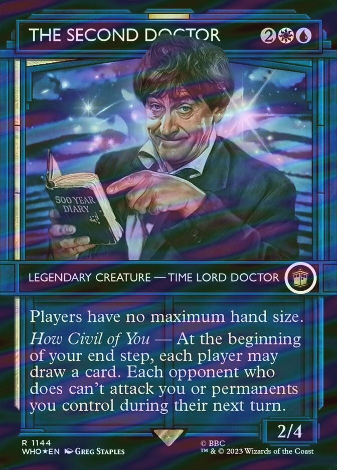 The Second Doctor (WHO) (1144) / Borderless / Showcase / Surge Foil