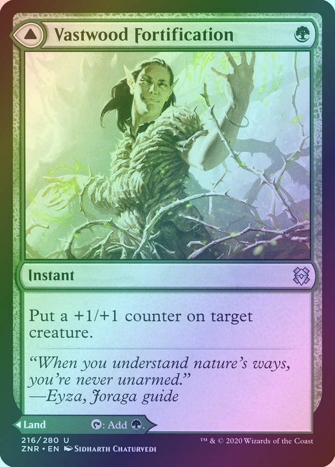 Vastwood Fortification // Vastwood Thicket (ZNR) (216) / Foil