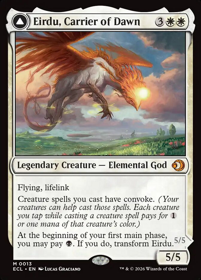 Eirdu, Carrier of Dawn // Isilu, Carrier of Twilight (ECL) (13) — cara 1 de 2