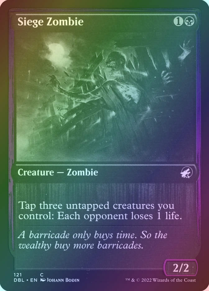 Siege Zombie (DBL) (121) / Foil