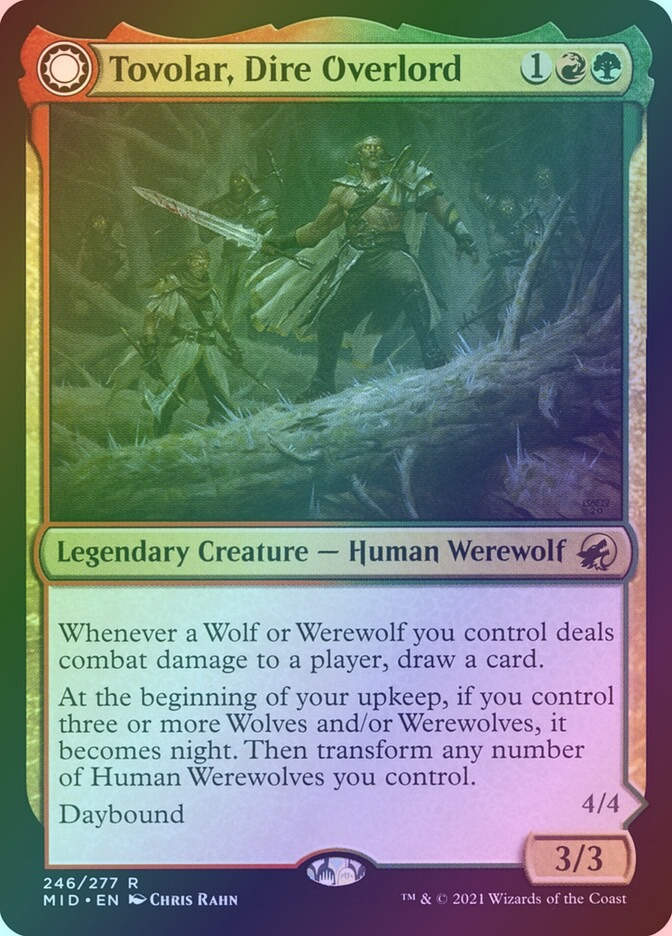 Tovolar, Dire Overlord // Tovolar, the Midnight Scourge (MID) (246) / Foil