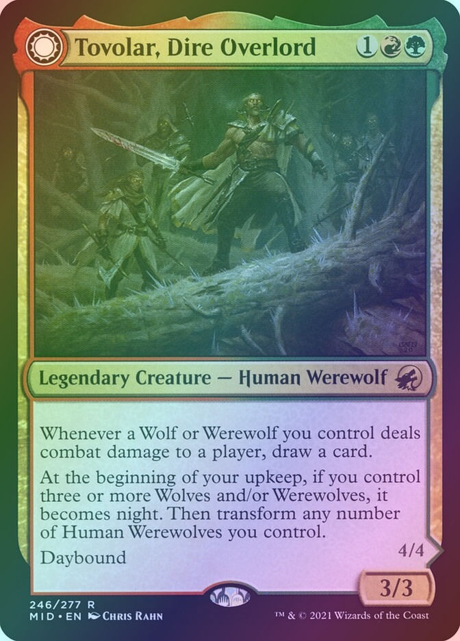 Tovolar, Dire Overlord // Tovolar, the Midnight Scourge (MID) (246) / Foil — cara 1 de 2