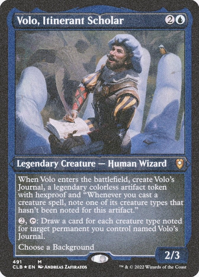 Volo, Itinerant Scholar (CLB) (491) / Foil Etched