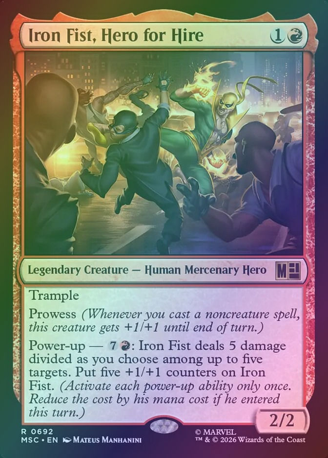 Iron Fist, Hero for Hire (MSC) (692) / Foil