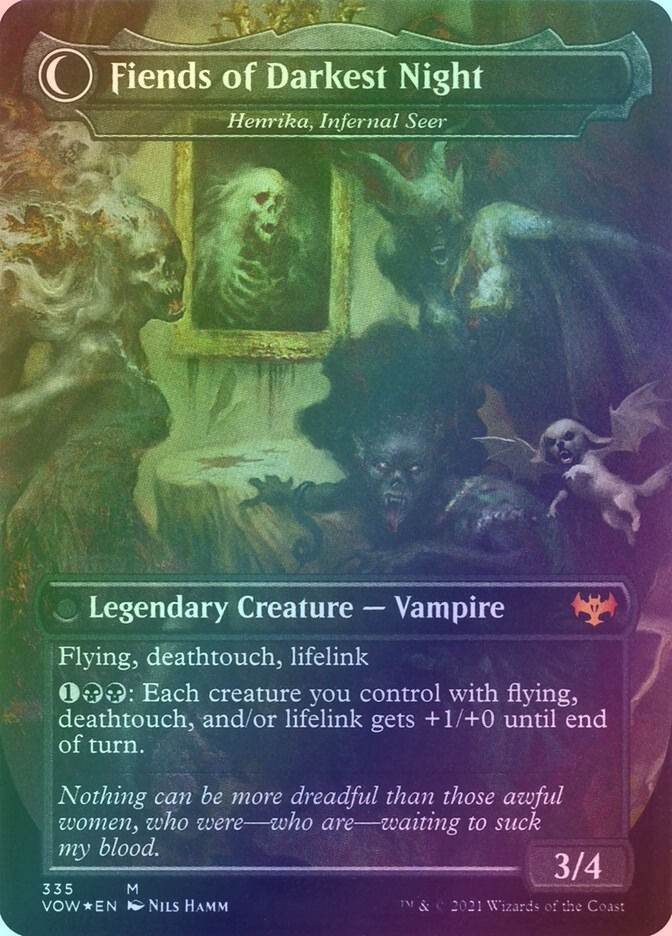 Henrika Domnathi // Henrika, Infernal Seer (VOW) (335) / Borderless / Foil — cara 2 de 2