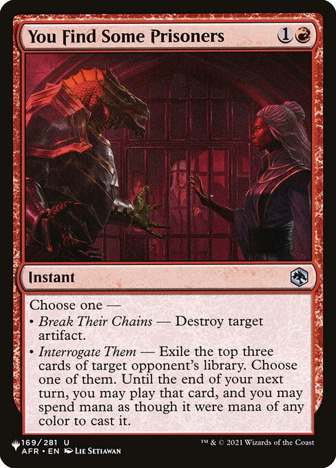 You Find Some Prisoners (PLST) (AFR-169)