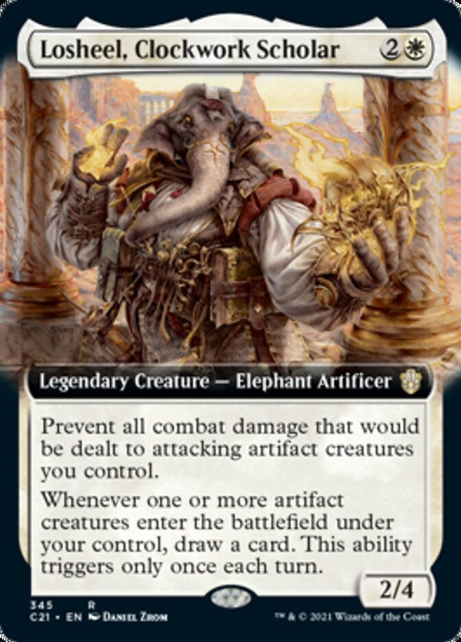 Losheel, Clockwork Scholar (C21) / Extended Art