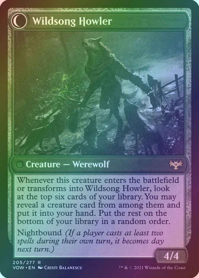 Howlpack Piper // Wildsong Howler (VOW) (205) / Foil — cara 2 de 2