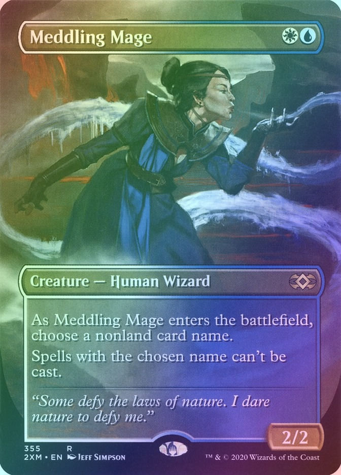 Meddling Mage (2XM) (355) / Borderless / Foil