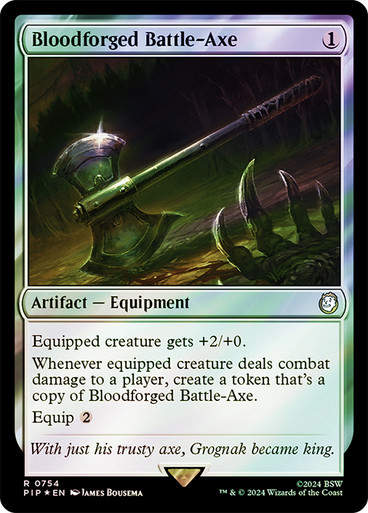 Bloodforged Battle-Axe (pip) (754) / Surge Foil