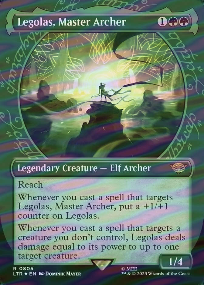 Legolas, Master Archer (LTR) (805) / Borderless / Showcase / Surge Foil