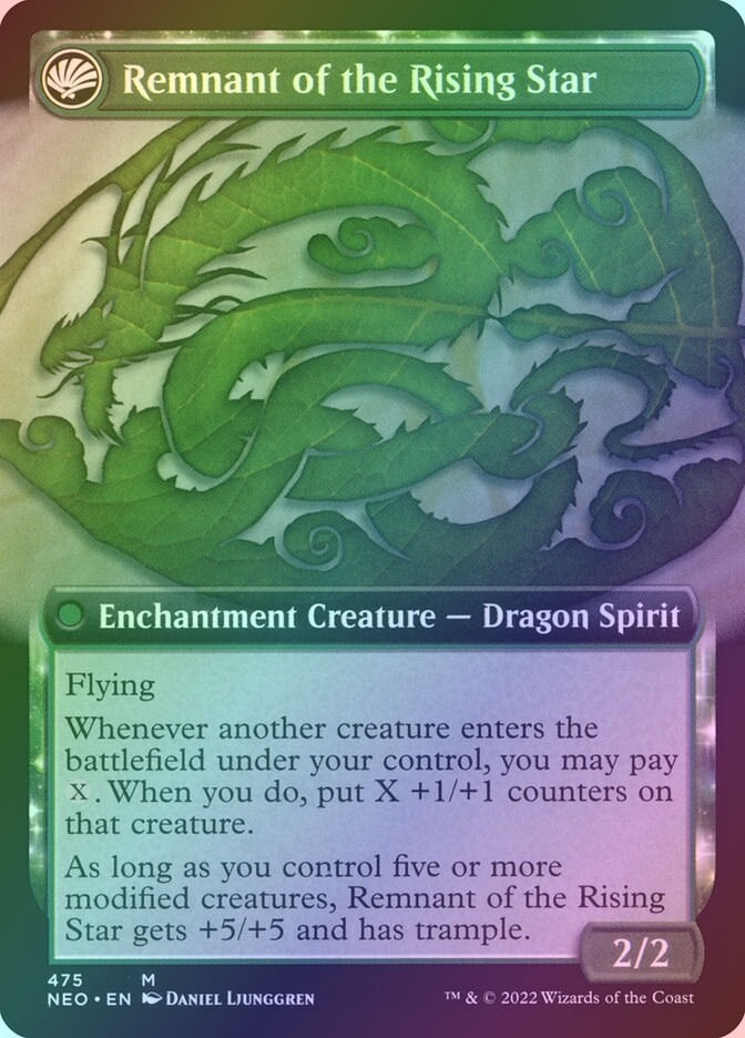 Jugan Defends the Temple // Remnant of the Rising Star (NEO) (475) / Foil — cara 2 de 2