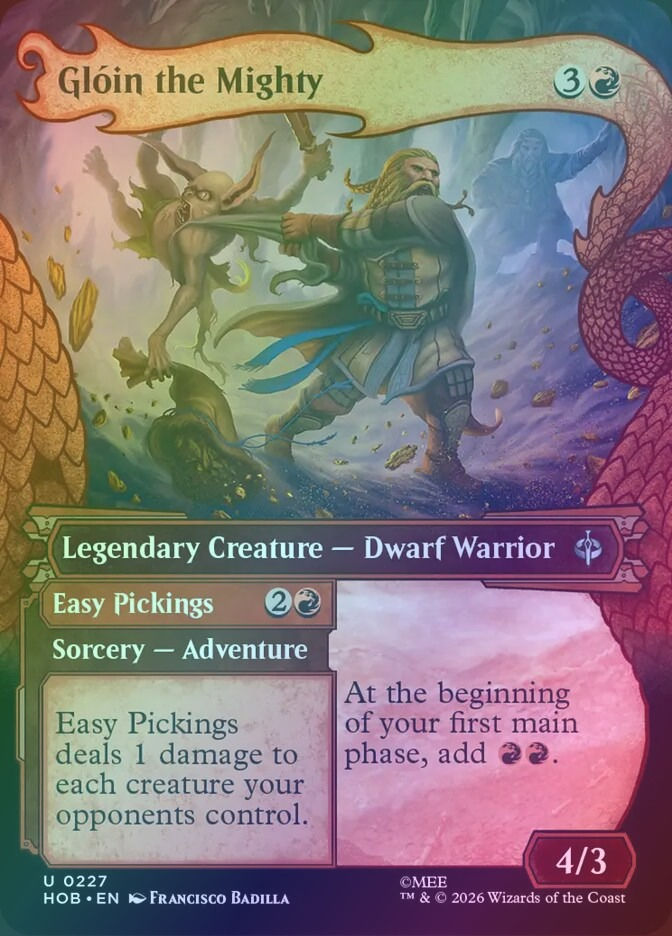 Glóin the Mighty // Easy Pickings (HOB) (227) / Showcase / Foil