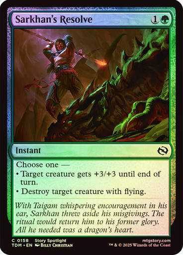 Sarkhan's Resolve (TDM) (158) / Foil