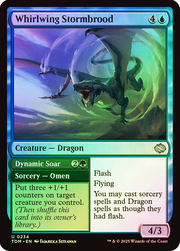 Whirlwing Stormbrood // Dynamic Soar (TDM) (234) / Foil