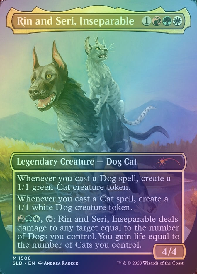 Rin and Seri, Inseparable (SLD) (1508) / Borderless / Foil — cara 2 de 2