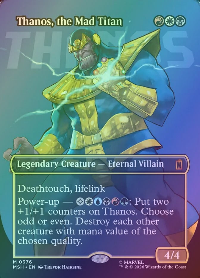 Thanos, the Mad Titan (MSH) (376) / Borderless / Foil