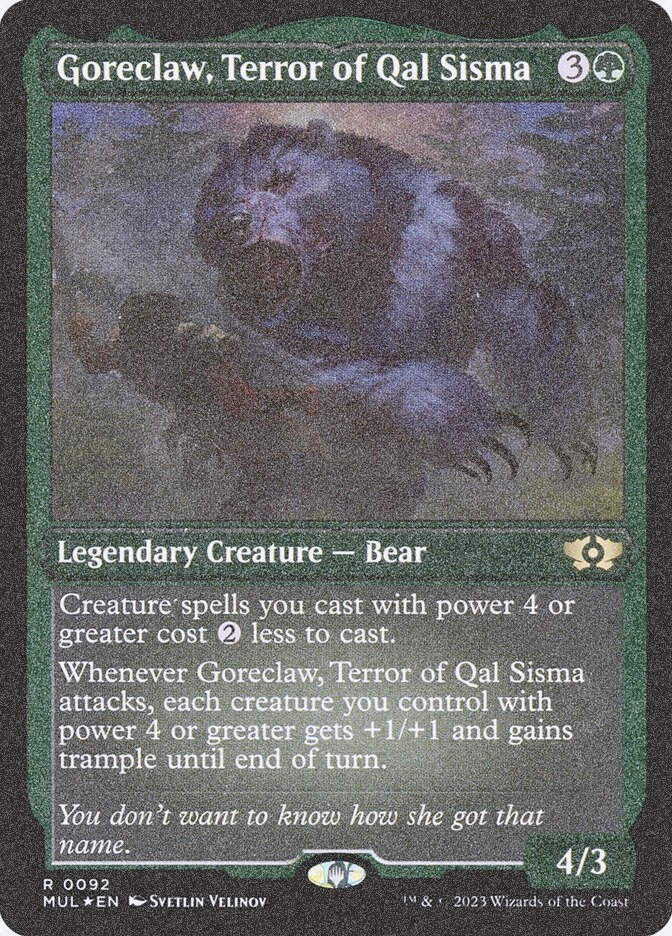 Goreclaw, Terror of Qal Sisma (MUL) (92) / Foil Etched