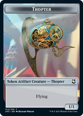 Thopter Token // Treasure Token (TAFC) — cara 1 de 2
