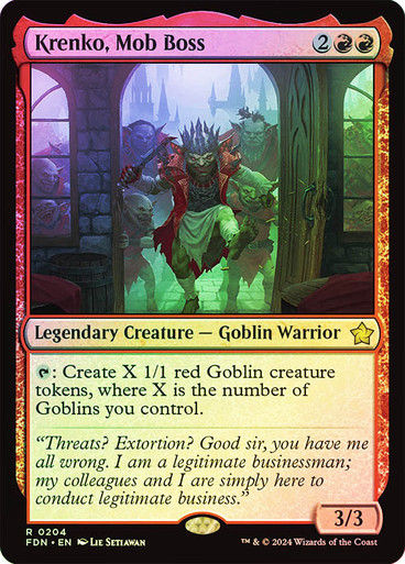 Krenko, Mob Boss (FDN) (204) / Foil