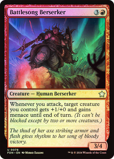 Battlesong Berserker (FDN) (78) / Foil