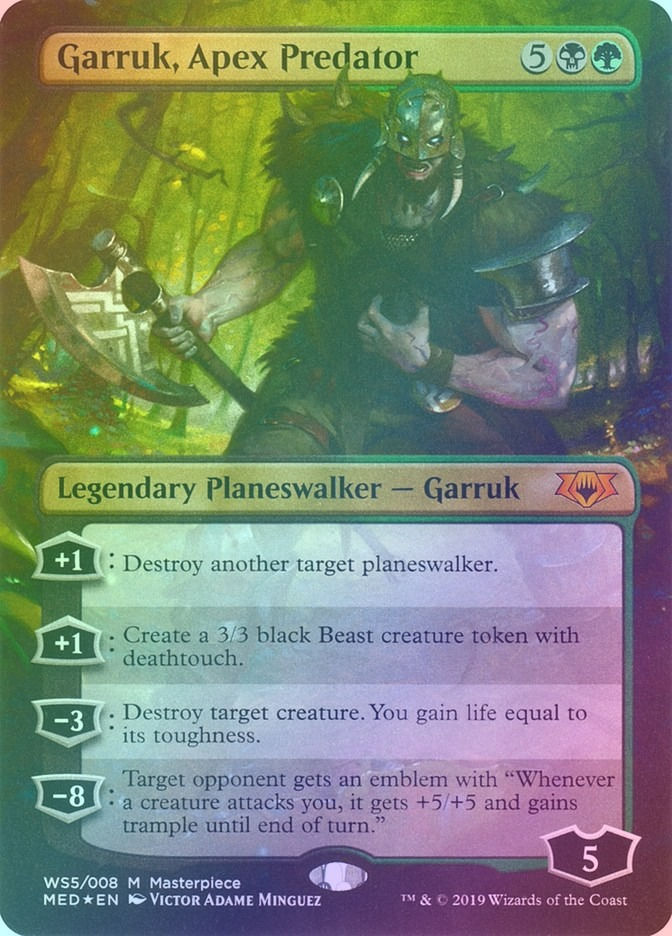 Garruk, Apex Predator (MED) (WS5) / Borderless / Foil