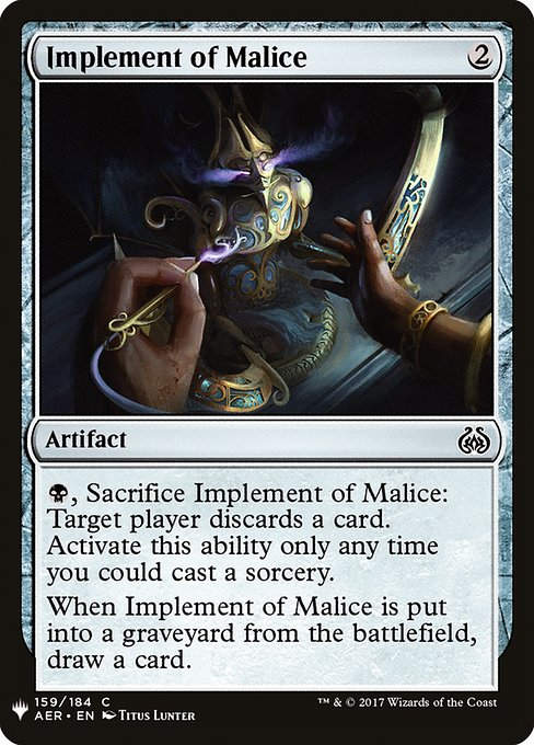 Implement of Malice (PLST) (AER-159)