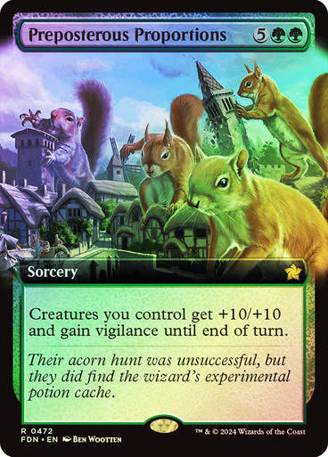 Preposterous Proportions (FDN) (472) / Foil / Extended Art
