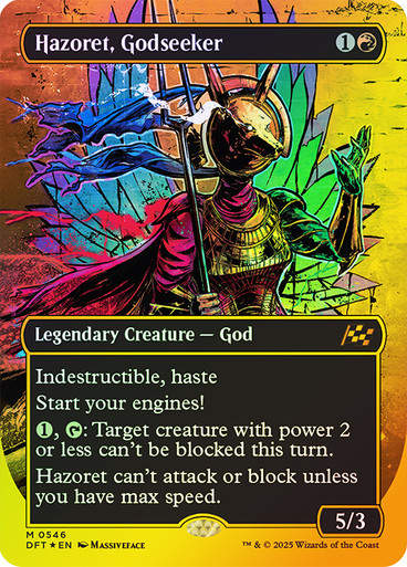 Hazoret, Godseeker (DFT) (546) / Borderless  / First Place Foil
