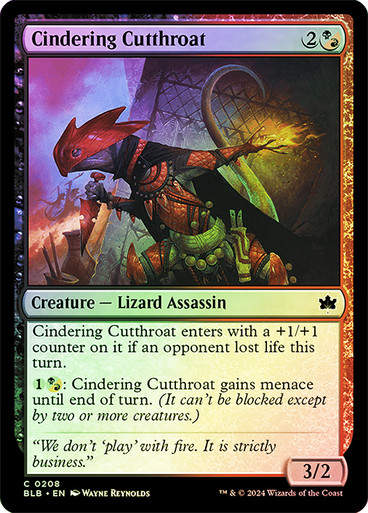 Cindering Cutthroat (blb) (208) / Foil