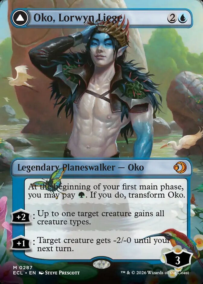 Oko, Lorwyn Liege // Oko, Shadowmoor Scion (ECL) (287) — cara 1 de 2