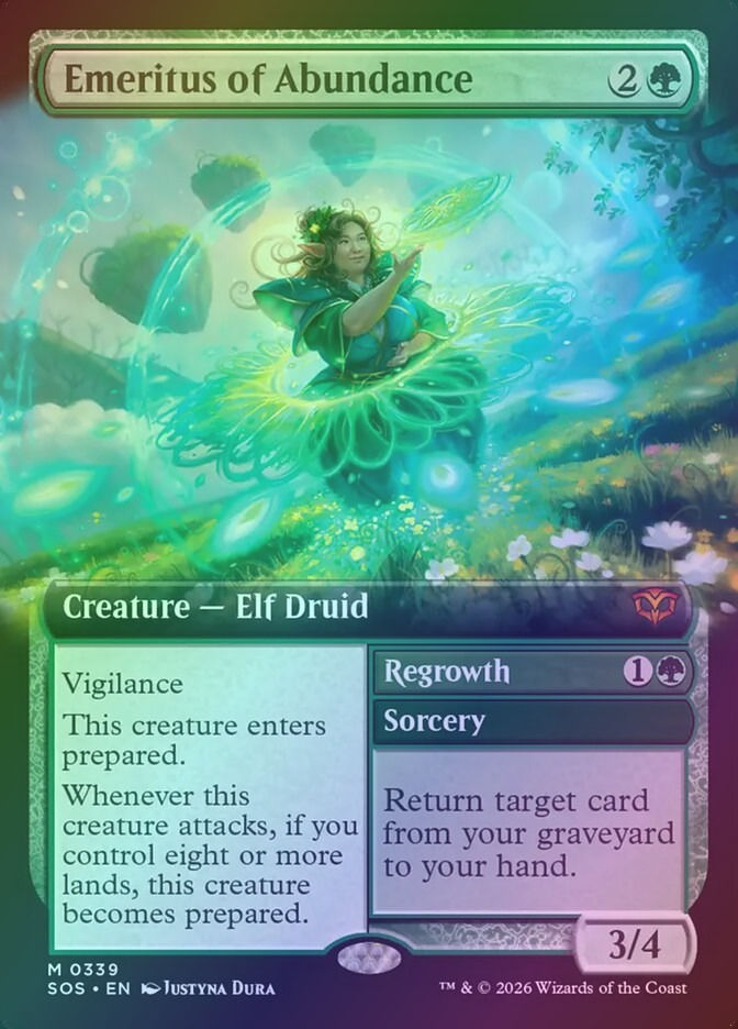Emeritus of Abundance // Regrowth (SOS) (339) / Extended Art / Foil