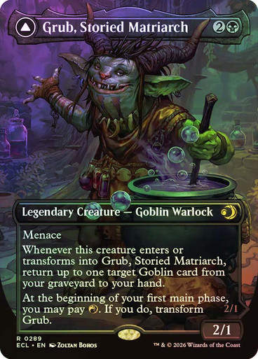Grub, Storied Matriarch // Grub, Notorious Auntie (ECL) (289) / BL / Foil