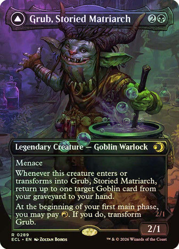 Grub, Storied Matriarch // Grub, Notorious Auntie (ECL) (289) / BL / Foil
