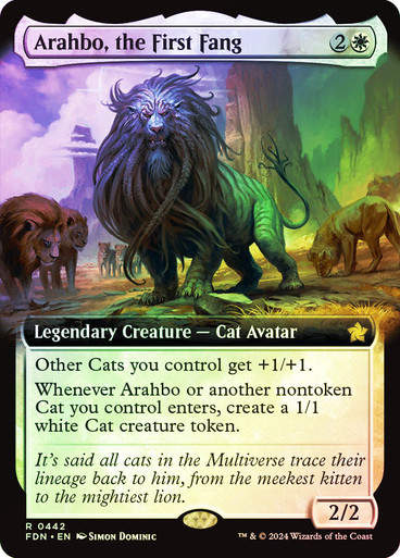 Arahbo, the First Fang (FDN) (442) / Foil / Extended Art