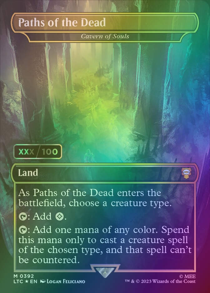 Cavern of Souls (LTC) (392z) / Borderless / Serialized