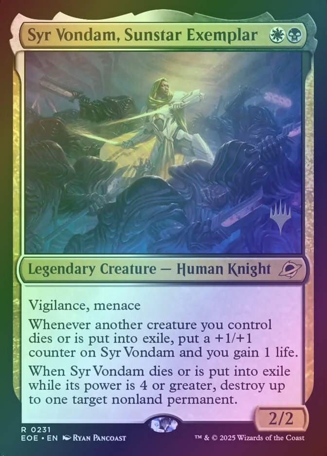 Syr Vondam, Sunstar Exemplar (PEOE) (231p) / Foil