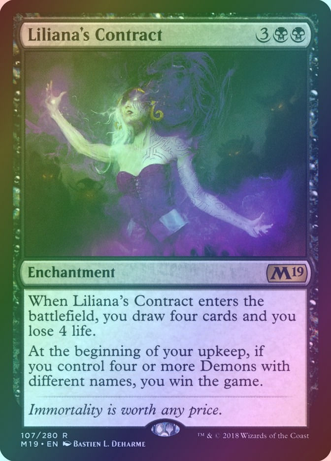 Liliana's Contract (M19) (107) / Foil