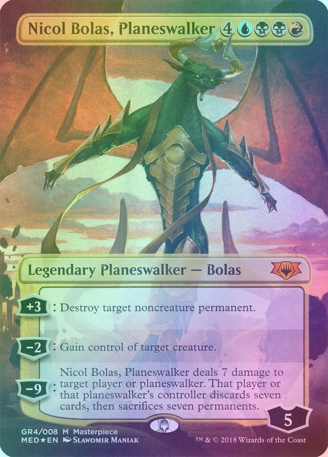 Nicol Bolas, Planeswalker (MED) (GR4) / Borderless / Foil